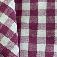 Imagem do Tecido Tricoline Xadrez Médio 20xm Vichy Fio Tinto UVA/MAGENTA 100% Algodão