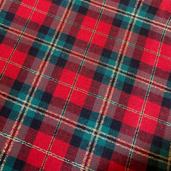 Tecido Tricoline Fio Tinto Xadrez Natal com fios dourados 1019 - Costura Criativa Tecidos