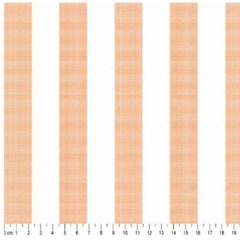 Tecido Tricoline Listrado Largo Laranja 330 Fio Tinto 100% Algodão - Costura Criativa Tecidos