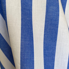 Tecido Tricoline Listrado Largo Azul 330 Fio Tinto 100% Algodão - comprar online