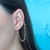 Brinco piercing coração em elos
