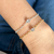 Pulseira coração ponto de luz folheado premium