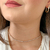 Choker glow riviera zircônias folheado premium
