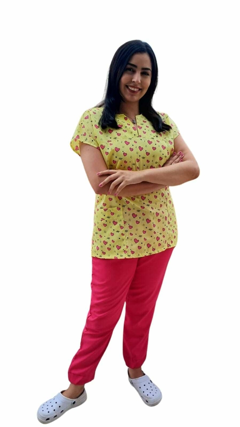 Privativo Julia Estampado Coração jogger - comprar online