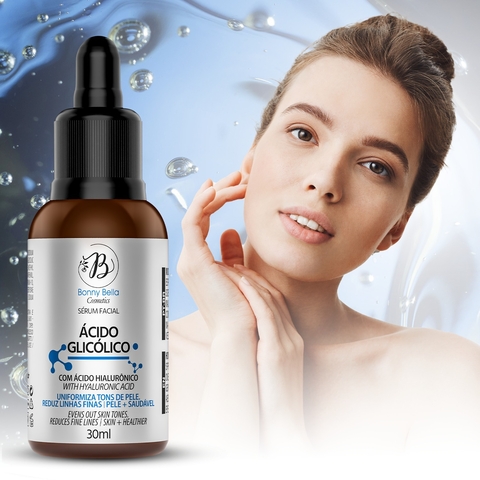 Sérum 8% Ácido Glicólico + Ácido Hialurônico, 30ml
