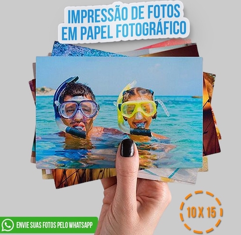Impressão de 50 fotos 10 por 15 em papel fotográfico Fuji filme impressão profissional