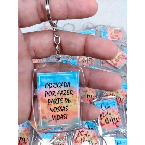 Kit 10 Chaveiros 3x4 Acrilico Personalizados