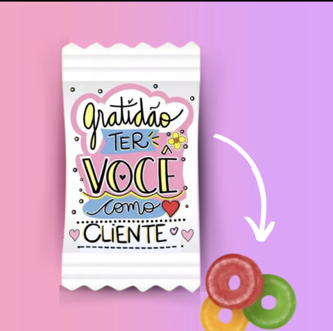 50 Balas Personalizadas Gratidão Ter Você Como Cliente
