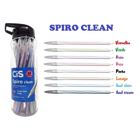Caneta Esferográfica 0,7mm Spiro Clean Cis Sortida