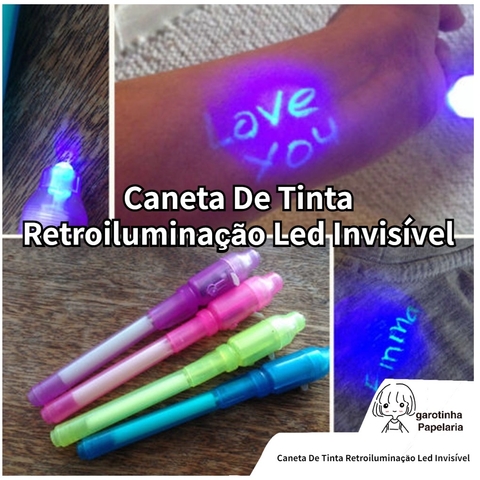 Caneta De Tinta Retroiluminação Led Invisível 1 Pc Caneta Marcadora Ultra Violeta/Dia das Crianças