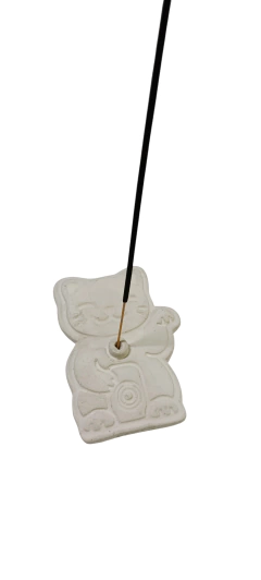 Porta sahumerios gatito( crudo/sin color) - Sahumerios del Oeste