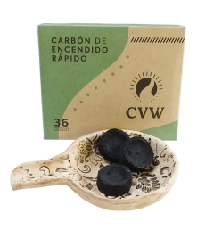 Carbón vegetal CVW 12 cajas x36 unidades c/u - comprar online