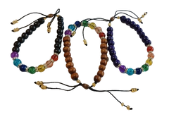 Pulsera 7 chakras perlas de vidrioc/strass - comprar online