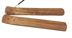 Porta sahumerios madera con estrellitas