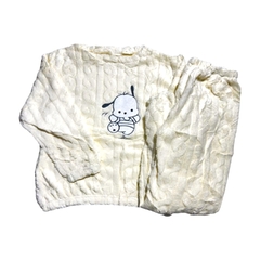 PJ202-Le victoria`s pijama plush liso con estampa en buso | Cantidad minima de compra 12 - comprar online