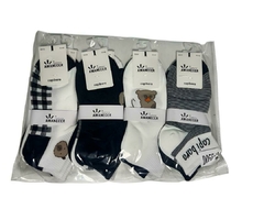 MD055-PACK X12 unidades (DOCENA) Amanecer soquete con puño dama estampado - lenceriamarina