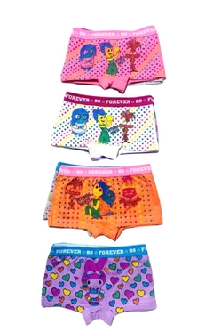 BO903-BOXER DE NENA CON ELASTICO ESTAMPADO ALGODÓN Y LYCRA | Cantidad mínima de compra 12 - comprar online