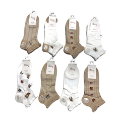 MD317-PACK X12 unidades (DOCENA) Amanecer soquete con volado y relieve dama estampado