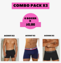 COMBO X3 BOXER ACROBATA - comprar online