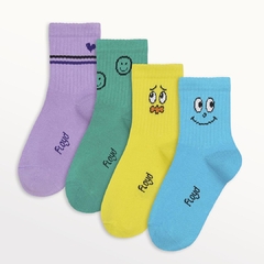 FL68T2-Media Casual 1/3 Caña Puño Morley Estampado | Cantidad mínima de compra 12 - tienda online