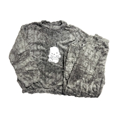 PJ202-Le victoria`s pijama plush liso con estampa en buso | Cantidad minima de compra 12