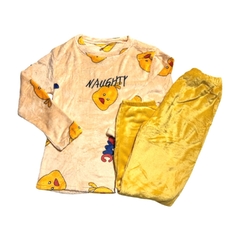 Imagen de PJ203-Tensung pijama polar estampado dama | Cantidad minima de compra 12