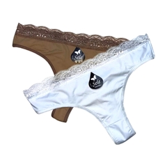 BO904-COLALES DE LYCRA CON PUNTILLA EN LA CINTURA | Cantidad mínima de compra 12 - tienda online