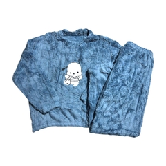 Imagen de PJ202-Le victoria`s pijama plush liso con estampa en buso | Cantidad minima de compra 12