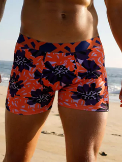 XY1344-Bóxer algodón-lycra estampado "ZINNIA" - comprar online