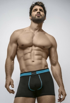 BA2012-Boxer algodón y lycra Liso, elástico con detalles a contornos. - comprar online