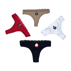 BO904-COLALES DE LYCRA CON PUNTILLA EN LA CINTURA | Cantidad mínima de compra 12 - comprar online