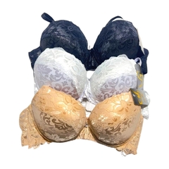 COR503-PACK X12 unidades (DOCENA) M Binnys new fashion corpiño armado con aro microfibra con encaje en internet