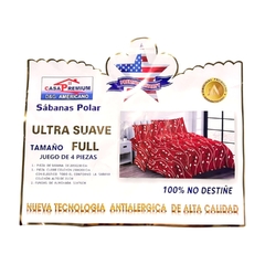 Imagen de BL121-Casa premium D&G Americano sabanas polar juego de 4 piezas tamaño full ultra suave tecnologia antialergica de alta calidad (sabana, cubre colchon, 2 fundas de almohada) | Contidad minima de compra 12