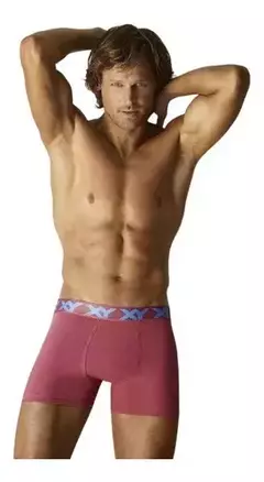 XY1387E-Bóxer algodón-lycra liso
