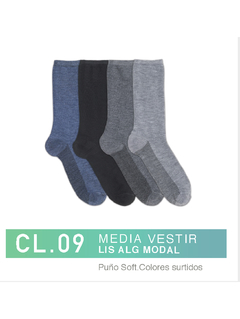 FLCL09-HOMBRE/ Media Vestir Lisa Algodon/Modal Puño Soft Colores Surtidos | Cantidad mínima de compra 12 - comprar online