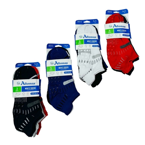 MD808-PACK X12 unidades (DOCENA) SOQUETE DE HOMBRE CON ANTIDESLIZANTE