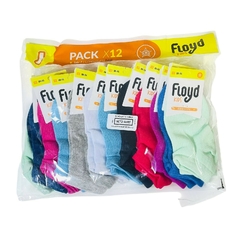 FL60T2-Soquete Liso colores surtidos Talle 2 | Cantidad mínima de compra 12 - lenceriamarina