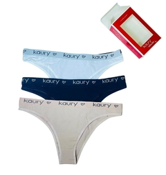 KA131-Pack x 3 Vedetina Elástico Personalizado - lenceriamarina