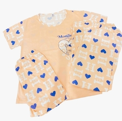 PJ75086-Pijama dama 3 piezas con remera | Cantidad minima de compra 12 - comprar online