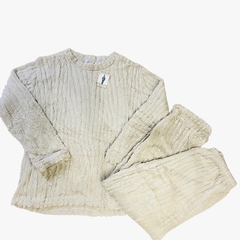 TE13-MARCA: TERRENAL | PIJAMAS FLANNEL DAMA LISO ESCANALADO | Cantidad minima de compra 12 - lenceriamarina
