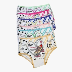DLJ917-Bombacha Juvenil Frente Estampado. | Cantidad mínima de compra 12 - comprar online