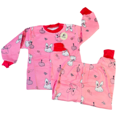 PJ19019-Linda Luna pijama frizado bebe con boton | Cantidad minima de compra 12 - comprar online