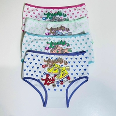DLJ917-Bombacha Juvenil Frente Estampado. | Cantidad mínima de compra 12 - lenceriamarina