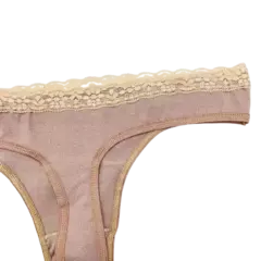 BO925-LESS DE ALGODON CON ENCAJE DECORATIVO DE SELE LISAS | Cantidad minima de compra 12 - tienda online