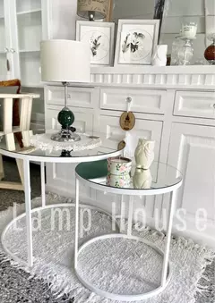 Mesa Nido Dúo Espejada - Blanca - comprar online