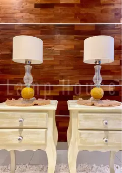 Mesa de Luz Reina Ana XL - Pátina Beige/Blanco - tienda online