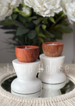 Candelabro Nórdico Cerámica - Blanco - comprar online