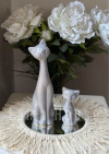 Par de Gatos de Cerámica - Gris - comprar online