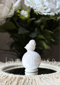 Pajarito de Cerámica con Bocha - Blanco en internet