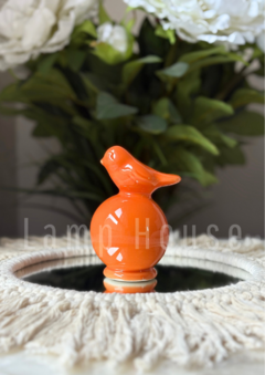 Pajarito de Cerámica con Bocha - Naranja - tienda online